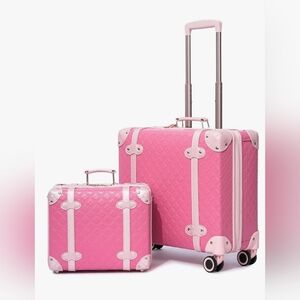Pink Quilted Women Bag Set